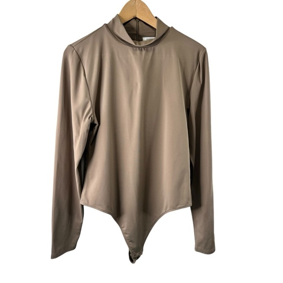 Aritzia Babaton Contour Mockneck Longsleeve Bodysuit in Clay Size 1x - Picture 5 of 15